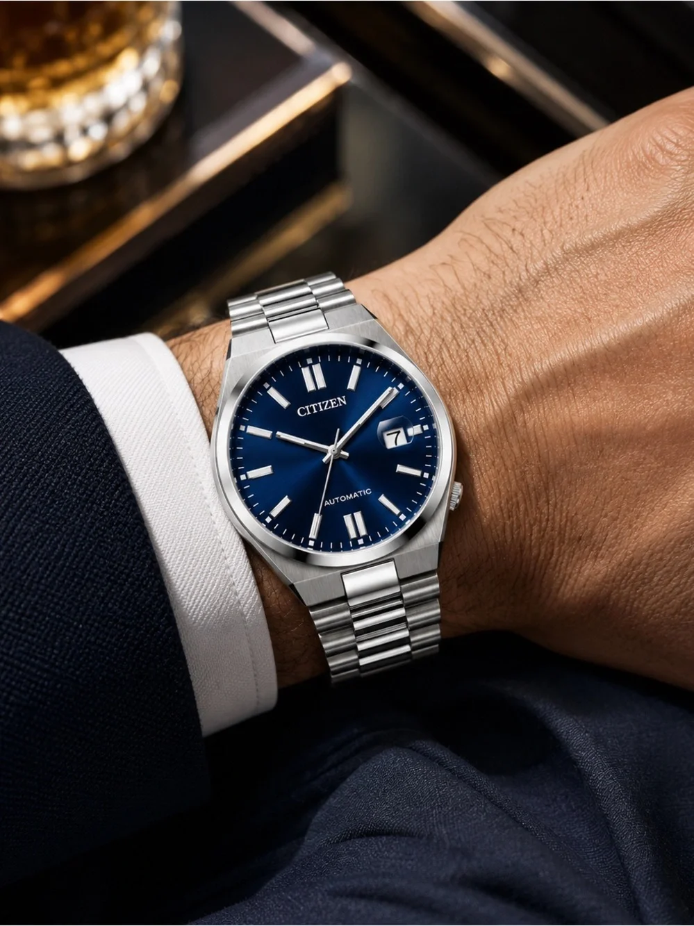 Men's Tsuyosa Automatic Stainless Steel Bracelet Watch 40mm Style NJ0150-56L
